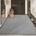 Tappeto da ingresso in polipropilene stile nordico grigio tappetino antiscivolo variante - 90*150CM / Stile Ombre Intrecciate / Grigio chiaro