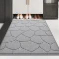 Tappeto da ingresso nordico, zerbino antiscivolo e assorbente in polipropilene per casa. - 60*90cm / Stile Ailiya / Grigio chiaro