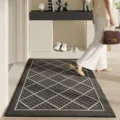 Tappeto da corridoio in polipropilene antiscivolo assorbente per l'ingresso di casa - 60*90cm / Stile Linghuajing / Grigio scuro