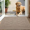 Tappetino marrone in polipropilene antiscivolo tappeto assorbente per ingresso casa - 60*90cm / Tempo e Pergamena / Beige scuro
