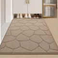 Tappeto da ingresso in polipropilene, zerbino antiscivolo assorbente motivo pietra marrone - 80*120CM / Stile Ailiya / Beige scuro
