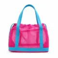 Pink mesh beach bag for kids toys storage large capacity portable outdoor travel bag - Dopamine Tote Bag Rose Red 42x26x14.5cm
