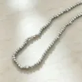Vintage unregelmäßige Süßwasserperlen Halskette, eleganter silber-grauer Barock Choker. - Stil 31 Süßwasserperle
