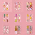 6-grid mixed nail art charms set resin cute bows rhinestones DIY manicure decorations - Boxed Accessories 112-114+116-121 (One Jar Each)