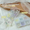 6-grid crystal star nail art rhinestones set with storage box for manicure design. - Rock Candy Star (115) 5 Boxes