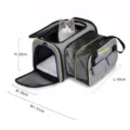Expandable pet carrier bag with breathable mesh, foldable design and cozy mat for pets. - Single-Sided Square - Plastic Bone Expandable