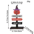 Halloween wooden table decoration pumpkin witch hat signpost ornament for festive party decor. - AA2-36 Pumpkin
