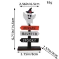 Halloween wooden ghost table sign rustic spooky tier tray decoration party prop ornament - AA2-38 Ghost