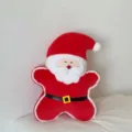 Christmas Santa Claus plush pillow festive holiday decoration soft stuffed toy for sofa bed - Smiling Santa Claus / 48*35cm / Red