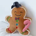 Christmas gingerbread man plush pillow cute holiday home sofa decoration soft cushion gift - Smiling Gingerbread Man / 40*32cm / Brown