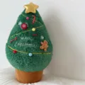 Christmas tree plush pillow cute holiday cushion sofa decor festive plush toy variant - Star Christmas Tree / 46cm / Green
