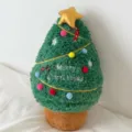 Christmas tree plush pillow holiday decorative cushion soft stuffed toy for sofa bed - Star Christmas Tree / 30cm / Green