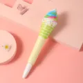 Joli stylo gel crème glacée à rebond lent papeterie douce anti stress pour étudiants mignons - Glace Colorée Jaune