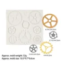 Stampo in silicone per ingranaggi, ideale per bricolage e decorazione di torte. - Stile 1 - Ingranaggi Combinati / Grigio