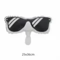 Funny sunglasses shape foil balloon black and white party decoration photography props 25x36cm - Mini Glasses