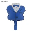 Blue tuxedo suit foil balloon for Father's Day party decoration and festive event celebration. - Mini Suit Balloon
