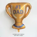 Father's Day gold trophy foil balloon 66x68cm party decoration number one dad balloon - New Father's Day Trophy Balloon