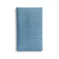Blue exfoliating bath scrub towel for back cleaning, textured mesh body washer for shower. - Fine Grid Blue