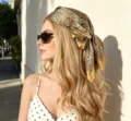 Leopard print satin square hair scarf 60x60cm, chic vintage head wrap for women spring style. - 60x60cm / Gold Tiger Leopard