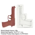 3D Pistola Molde de Silicona Fondant Pastel Decoracion Herramienta Chocolate DIY Jabo - Estilo 1-Pistola-Gris