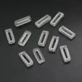 8mm translucent rectangular silicone loop strap accessory for DIY bracelet parts - Rubber Ring / 10 Pieces/Pack / Clear