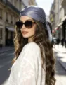 Foulard in seta con stampa cachemire 70cm quadrato per donne amante della moda elegante. - Stile 37