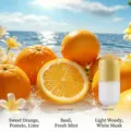 Solid car air freshener, capsule shape with gold lid, citrus scent, long-lasting fragrance 120g - [Yunxi] Energetic Citrus
