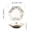 Nordic style silver ceramic lotus jewelry tray, wavy storage dish and decorative plate. - Electroplated Silver Trinket Dish