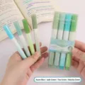 Gradient aesthetic highlighter pen set, 4-pack soft color markers for study and office. - Small Box Mung Bean Smoothie