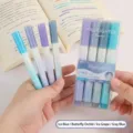 Pastel gradient highlighters set, aesthetic cute soft color marker pens for daily study. - Small Box Taro Mash Puff