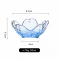 Cuenco para salsa de vidrio con diseño de flor de cerezo japonesa, degradado azul. - Plato Flor de Cerezo Azul Degradado / Diámetro 8cm, Altura 4cm