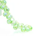 Green Faceted Crystal Beads DIY Jewelry Accessories Transparent Glass Bead Strand - 8mm (Approx. 87 Beads/String) / Light Green AB