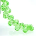 Green faceted crystal glass beads for DIY jewelry making, sparkling crystal bead accessories. - 8mm (Approx 87 Beads/String) / Fruit Green