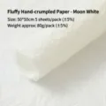 Papel de envoltorio floral blanco, papel de seda arrugado artesanal para ramos y regalos. - Papel Amasado a Mano / Verde Menta Ojo de Gato Marco Grueso