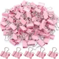 Clip raccoglitori metallo rosa fermagli per carta sfusi per ufficio scuola organizzazione cancelleria - Rosa