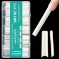 Extra lange full cover soft gel nageltjes transparante doos 504 stuks set - Verlengde Pijp Nagel Tips (02) / 504 Stuks / Natuurlijke Kleur