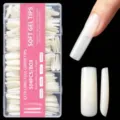 Extra Lange Transparante Zachte Gel Nageltips 504 Stuks Doos Volledige Dekking Valse Nagels SKU - Verlengde Vierkante Nagel Tips (08) / 504 Stuks / Natuurlijke Kleur