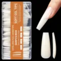 Extra lange transparante soft gel nageltips in doos, 504 stuks varianten stijl. - Lange Ballerina Nagel Tips (13) / 504 Stuks / Natuurlijke Kleur