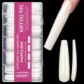 Extra lange transparante soft gel nageltips 504 stuks doos volledige cover nagelverlenging - Verlengde Ballerina Nagel Tips (15) / 504 Stuks / Natuurlijke Kleur