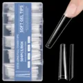 Transparante extra lange full cover soft gel nageltips 504 stuks professionele nepnagels - 3XL Vierkante Nagel Tips (04) / 504 Stuks / Transparant