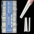 Extra lange volledige dekking zachte gel nageltips 504 stuks doos doorzichtige nepnagels. - 3XL Vierkante Nagel Tips (04) / 504 Stuks / Natuurlijke Kleur