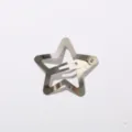 Silver star hairpin, metallic geometric side clip for bangs and hairstyles, cute daily wear. - Five-pointed Star (4.2CM) / 1 Piece / Silver