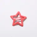 Pink Star Hair Clip Metal BB Hairpin Cute Geometric Bangs Clip Hair Accessories for Women - Five-pointed Star (3.2CM) / 1 Piece / Watermelon red