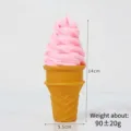 Simulation ice cream cone model pink cream dessert shop display prop fake food photography - Flat-Bottom Ice Cream / Pink