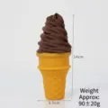 Simulation chocolate ice cream cone model dessert shop display prop replica variant - Flat-Bottom Ice Cream / Light Coffee