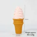 Simulated ice cream cone model dessert shop display prop pink cream torch egg cone SKU - Flat-Bottom Ice Cream / Light Pink