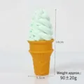 Artificial ice cream cone model simulation dessert display prop fake food photography - Flat-Bottom Ice Cream / Pale Green