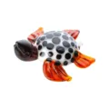 Mini glass turtle ornament, amber and black spotted design, cute desktop decoration. - Amber Miniature Simulation Turtle / 66.5x68.5x21.5mm / Amber
