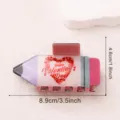 Süße Bleistiftform Haarspange mit Valentinstag Herz Muster Haarschmuck für Damen Mädchen. - Mehrfarbiger Patchwork-Stil (D17-4-1)