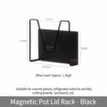 Support magnétique pour couvercle de casserole organisateur de cuisine étagère murale noir - Support pour Couvercle de Casserole(4636B) / 1 Pièce / Noir